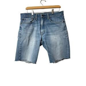 Levi's 505 Mens Jorts Jean Cut off Shorts Light Wash 34 Denim